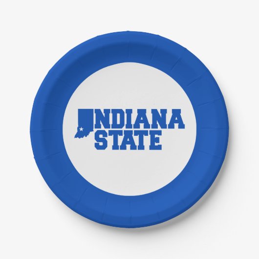 インディアナ州ロゴ ペーパープレート (正面)