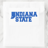 インディアナ州ロゴ 長方形シール (バッグ)