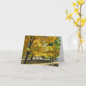 インディアナ州ワバッシュの公園の黄金の紅葉 カード (黄色い花)