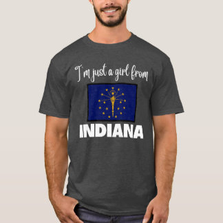 インディアナ州出身のただの女の子 ステートプライドデザイン Tシャツ