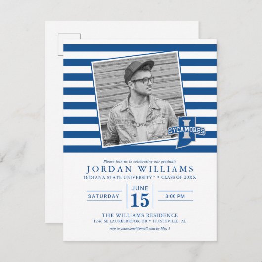 インディアナ州卒業生 案内ポストカード (正面/裏面)
