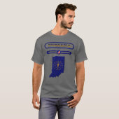 インディアナ州地図 インディアナ州 アメリカ SAMER BRASIL ret Tシャツ (正面フル)
