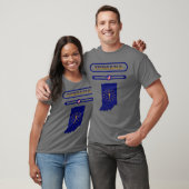 インディアナ州地図 インディアナ州 アメリカ SAMER BRASIL ret Tシャツ (ユニセックス)