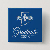 インディアナ州大学卒業 缶バッジ (正面)