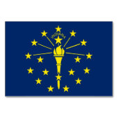 インディアナ州旗と愛国的なテーブルカード テーブルナンバー (正面)