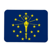 インディアナ州旗を持つ愛国的なフレキシブル磁石 マグネット (横)