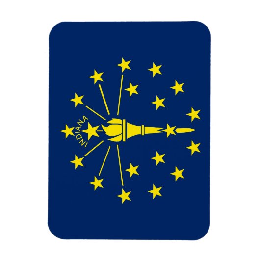 インディアナ州旗を持つ愛国的なフレキシブル磁石 マグネット (縦)