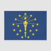 インディアナ州旗を持つ愛国的ティッシュペーパー 薄葉紙 (正面)