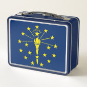 インディアナ州旗を持つ金属ステンレス弁当箱 メタルランチボックス (裏面)