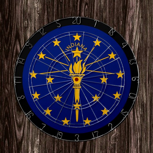 インディアナ州旗ダートボード&インディアナ/アメリカ合衆国ゲームボード ダーツボード