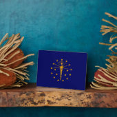 インディアナ州旗デザイン フォトプラーク (側面)