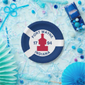 インディアナ州旗フォートワイン紙プレート ペーパープレート (パーティー)