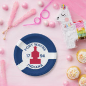 インディアナ州旗フォートワイン紙プレート ペーパープレート (パーティー)