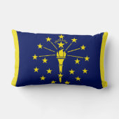 インディアナ州旗プリント愛国心 ランバークッション (裏面)