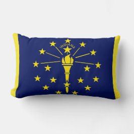 インディアナ州旗プリント愛国心 ランバークッション