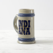 インディアナ州旗文字 ビールジョッキ (正面左)