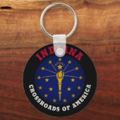 インディアナ州旗 キーホルダー (正面)