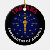 インディアナ州旗 セラミックオーナメント (正面)