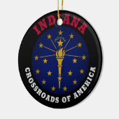 インディアナ州旗 セラミックオーナメント (左)
