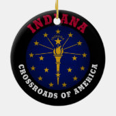 インディアナ州旗 セラミックオーナメント (裏面)