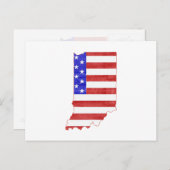 インディアナ州旗 ポストカード (正面/裏面)