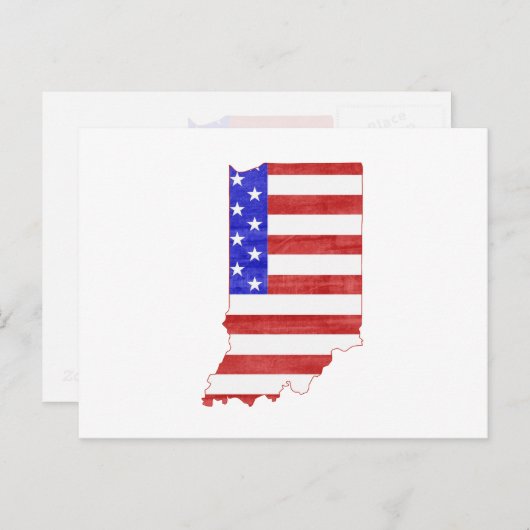 インディアナ州旗 ポストカード (正面/裏面)