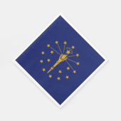 インディアナ州旗(米国州) スタンダードランチョンナプキン (角)