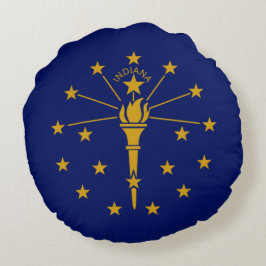 インディアナ州旗(米国州) ラウンドクッション