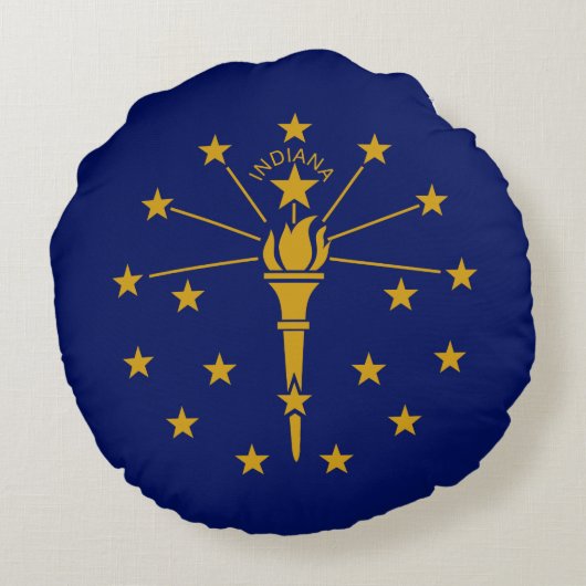 インディアナ州旗(米国州) ラウンドクッション (裏面)