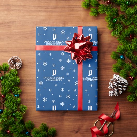 インディアナ州立大学の休暇期間 ラッピングペーパー (クリスマスギフト)