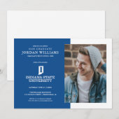 インディアナ州立大学 卒業式 招待状 (正面/裏面)