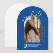 インディアナ州立大学 卒業式 招待状 (正面/裏面)