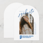 インディアナ州立大学 卒業式 招待状 (正面/裏面)