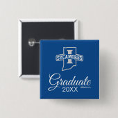 インディアナ州立大学 卒業 缶バッジ (正面&裏面)