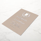 インディアナ州行き先結婚式 箔招待状 (回転した状態)