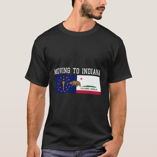 インディアナ州離れ州旗への移動 Tシャツ (正面)
