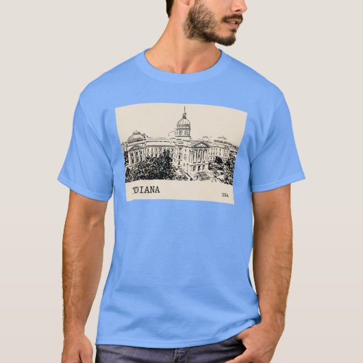 インディアナ州 アメリカ合衆国 オーバーサイズ 2 Tシャツ (正面)