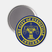 インディアナ州，エバンスビル国旗 マグネット (正面/裏面)