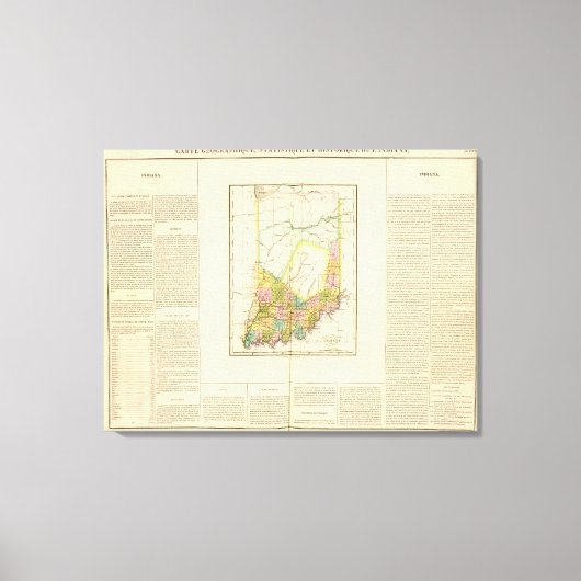 インディアナ州 キャンバスプリント (正面)