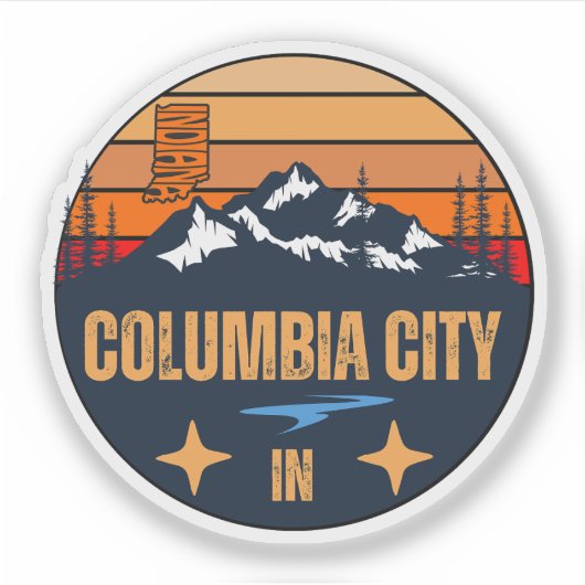 インディアナ州，コロンビアシティ シール (正面)