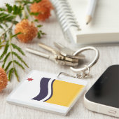 インディアナ州，サウスベンド州旗 キーホルダー (正面右)