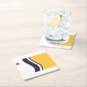 インディアナ州，サウスベンド州旗 スクエアペーパーコースター (インサイチュ)