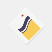 インディアナ州，サウスベンド州旗 スタンダードカクテルナプキン (角)