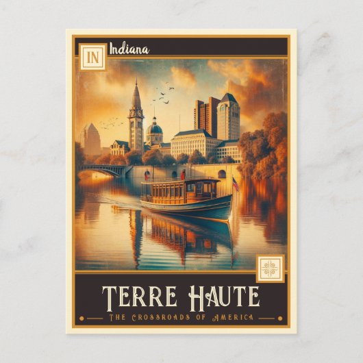 インディアナ州，テレ・オート |ヴィンテージ ポストカード (正面)
