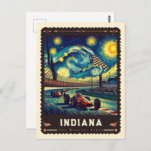 インディアナ州 |ビンセント・ヴァン・ゴッホインスパイア ポストカード (正面/裏面)
