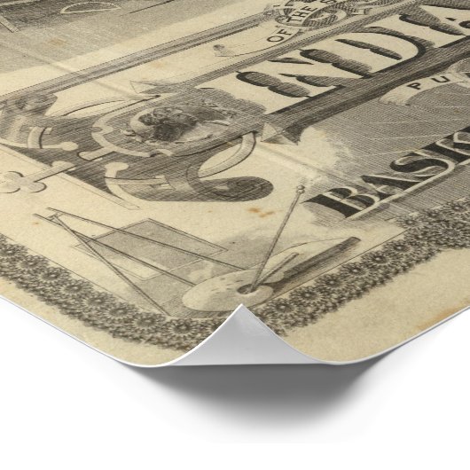 インディアナ州 ポスター (角)