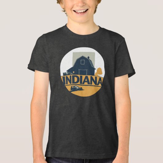 インディアナ州（米国） トライブレンドＴシャツ (正面)