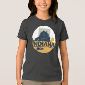 インディアナ州（米国） トライブレンドＴシャツ (正面)