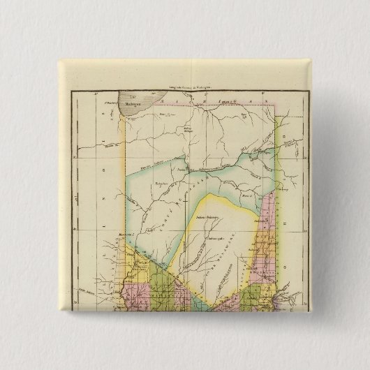 インディアナ州 缶バッジ (正面)