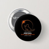 インディアナ州 2024年皆既日食 1 缶バッジ (正面&裏面)